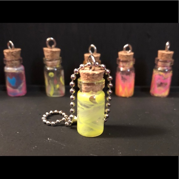 Handcrafted Mini Corked Bottle Necklace - Picture 1 of 3